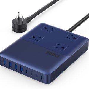 Charging Station Power Strip 4 AC Outlets 8 USB Ports - Image 10