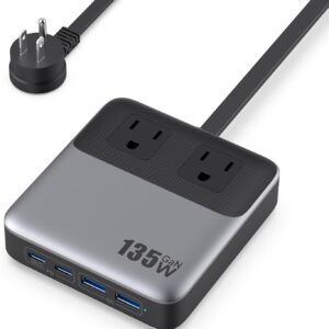 Charging Station Power Strip 4 AC Outlets 8 USB Ports - Image 11