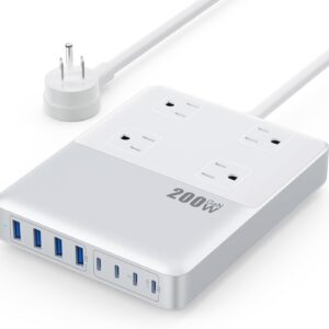 Charging Station Power Strip 4 AC Outlets 8 USB Ports - Image 12
