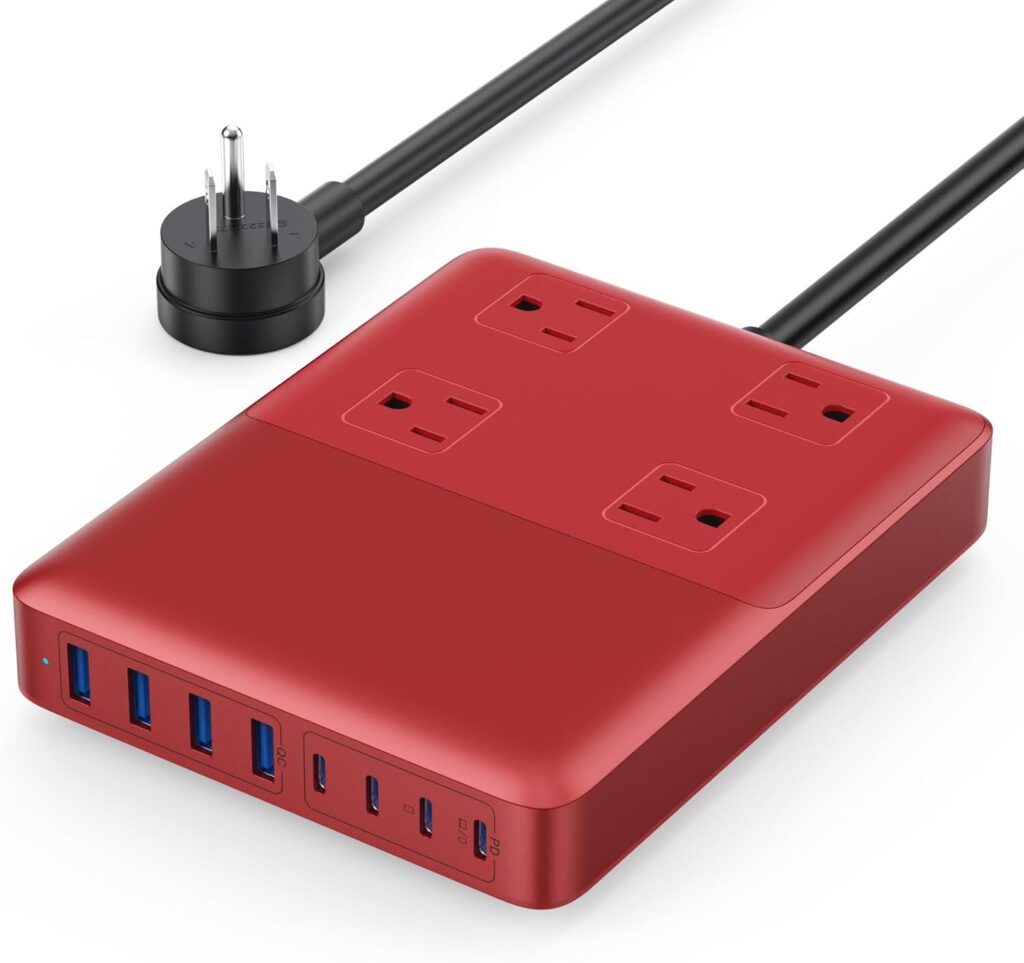 Charging Station Power Strip 4 AC Outlets 8 USB Ports - Image 13