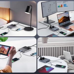 Charging Station Power Strip 4 AC Outlets 8 USB Ports - Image 9
