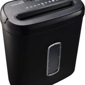 High Security Cross Cut Paper Shredder 8 Sheet Black