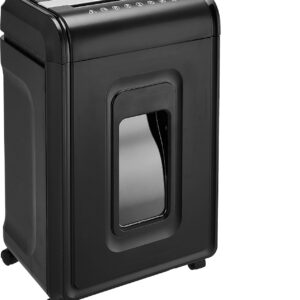 High Security Cross Cut Paper Shredder 8 Sheet Black - Image 9