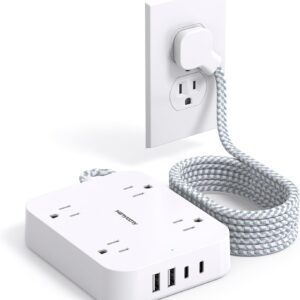 Power Strip Extension Cord 5ft 4 USB Ports - Image 9