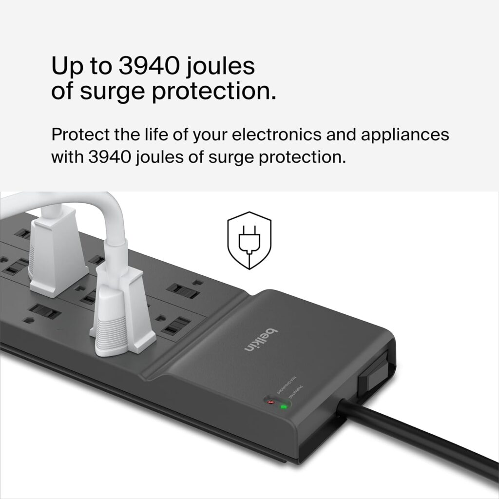 Surge Protector Power Strip 12 Outlet 8ft Cord - Image 3